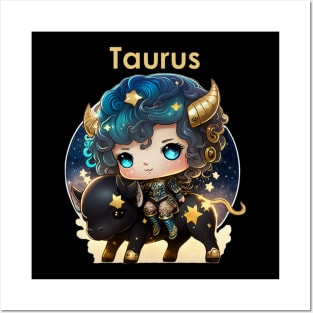 Chibi Taurus Zodiac Sign Posters and Art